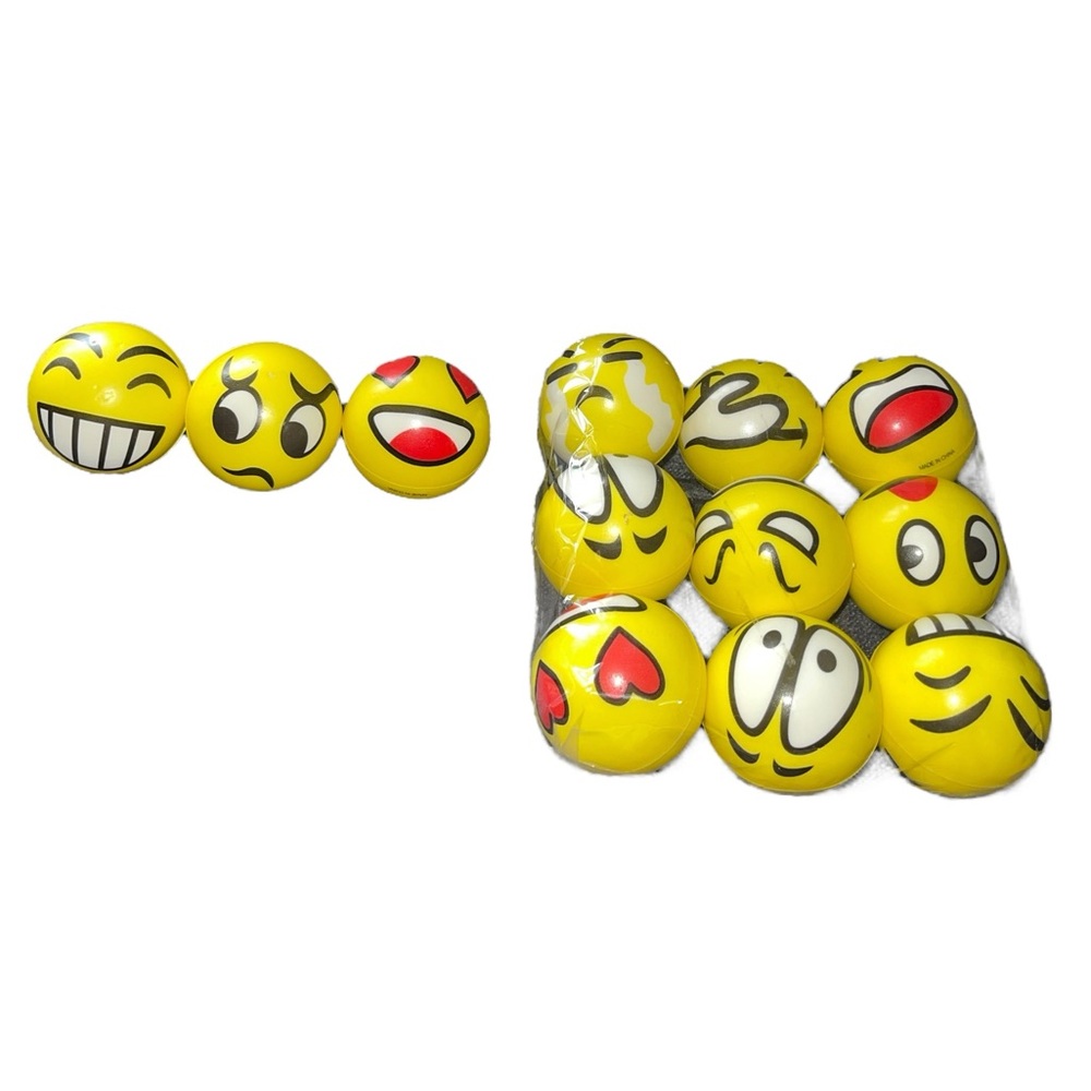 12 Emoji Balls 3 Inches High 12 Stress Balls Brand New